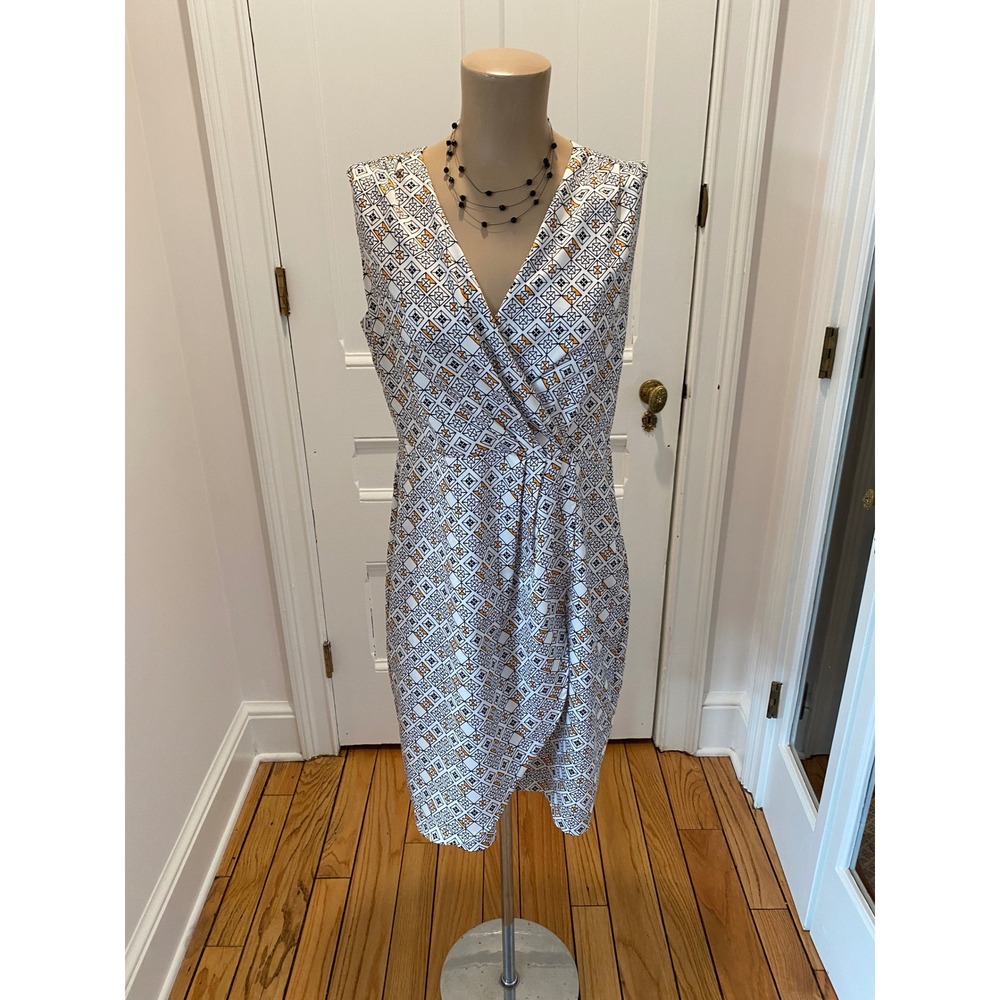 H&M Womens‎ Geometric Print Sleeveless Wrap Dress Size 10